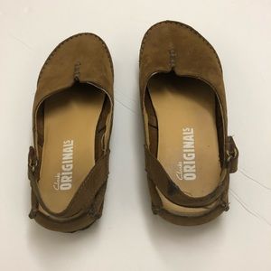 Clarks Original Leather Flat Slingback Shoes